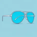 light blue aviator sunglasses image